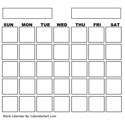 20 Free Printable Blank Calendar Templates Undated