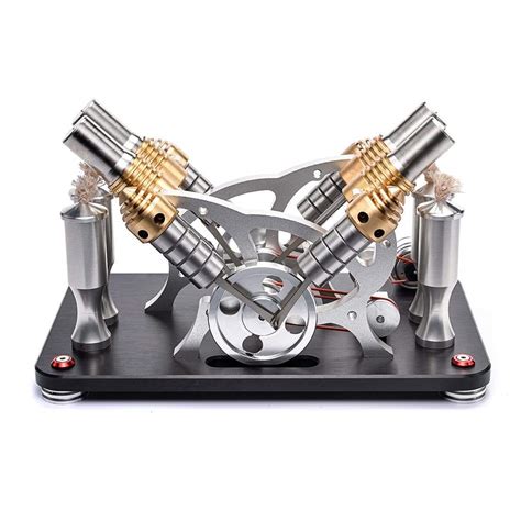 Stirling Engine Kit V4 4 Cylinder Parallel Micro External Combustion