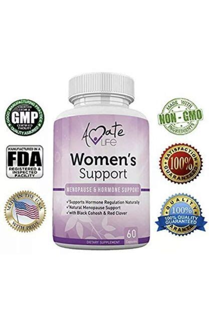 Amate Life Womens Menopause Support Supplement Natural Hormone