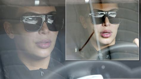 Kim Kardashian Goes Makeup Free With Fuller Lips As She Steps Out After Nude Selfie Drama