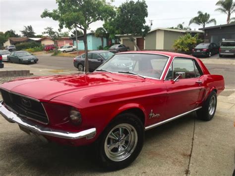 Seller Of Classic Cars 1968 Ford Mustang Candy Apple Red Code Tred