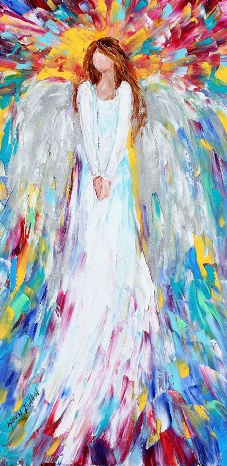 Angel Acrylic Canvas Angel Painting Original Oil Painting Angel Art