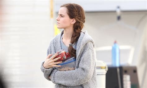 Emma Watson Snacks On Strawberries And Granola In Between Takes On Set