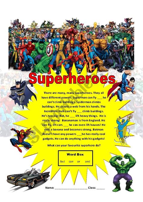 Superheroes Worksheet Superhero Reading Comprehension Writing
