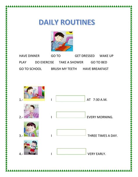 Daily Routines Interactive And Downloadable Worksheet Check Your