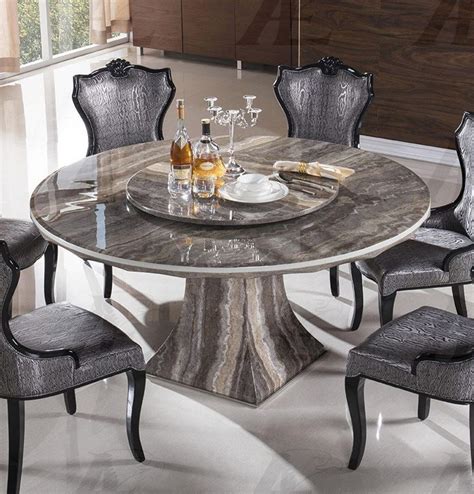 Granite dining tables vary quite a bit in texture as well so you can take your pick from options ranging between large, varied colorations or tiny specks. Excellent Round Marble Dining Table For 6 Cool Dining ...