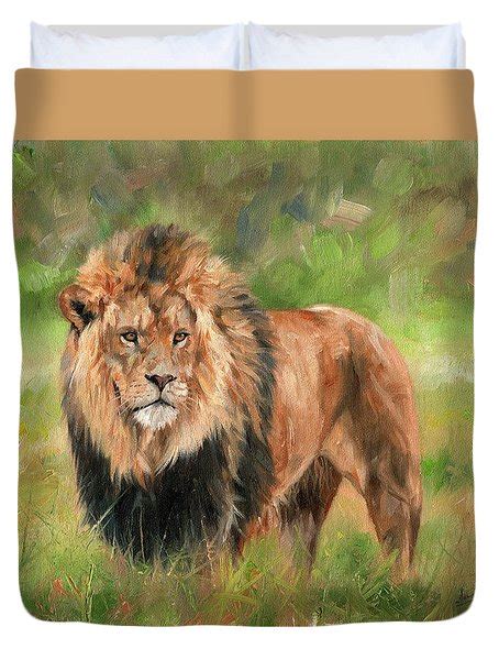 Lion Painting By David Stribbling