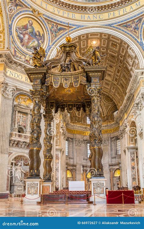 Inside The St Peter S Basilica In Vatican Editorial Photography