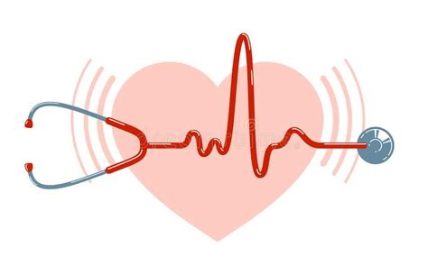 Stethoscope With Heart Vector Simple Icon Isolated Over White