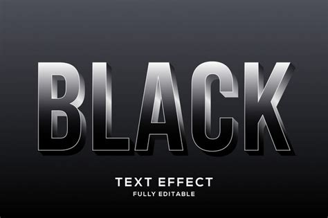 Premium Vector Black Text Effect