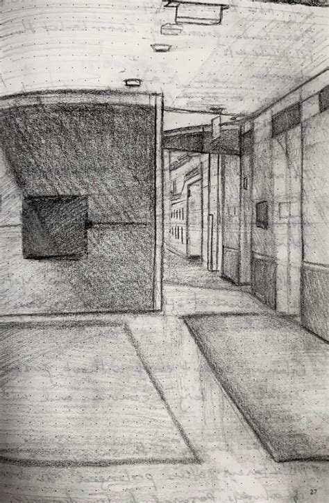 One Point Perspective Hallway Drawings Daniels Blog