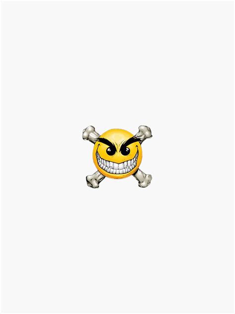 Evil Ernie Smiley Sticker By Sluds Redbubble