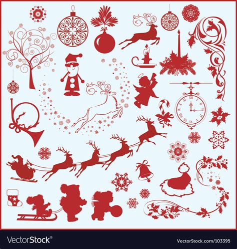 Christmas Design Elements Royalty Free Vector Image