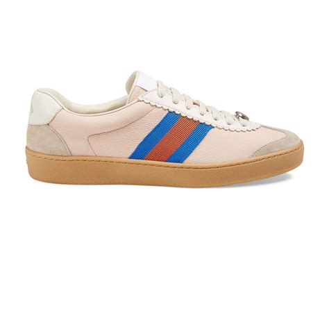 Gucci Leather And Suede Sneakers In Pink Save 10 Lyst