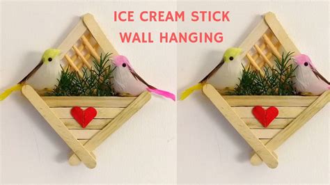 Diy Ice Cream Stick Craft How To Make Ice Cream Stick Wall Hanging