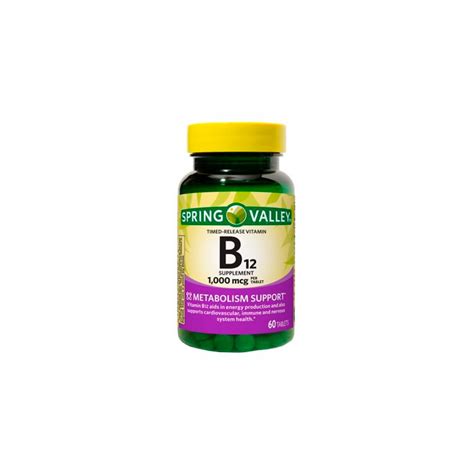 Spring Valley Vitamin B12 1000mcg 60 Unidades Wellness Center