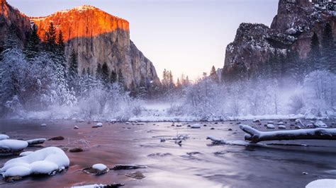 Обои Йосемити 5k 4k Национальный парк Калифорния США зима