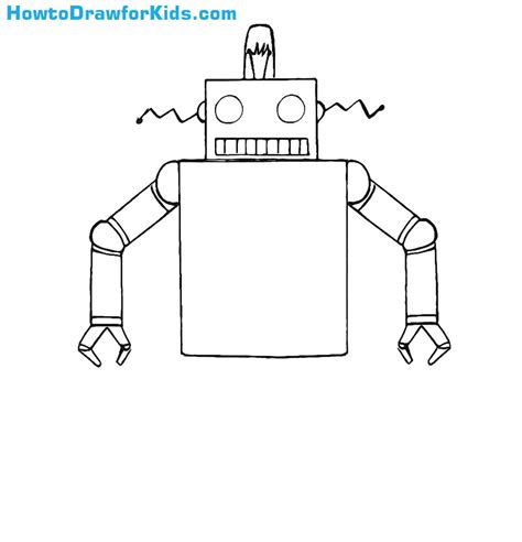 How To Draw A Robot For Kids Easy Drawing Tutorial