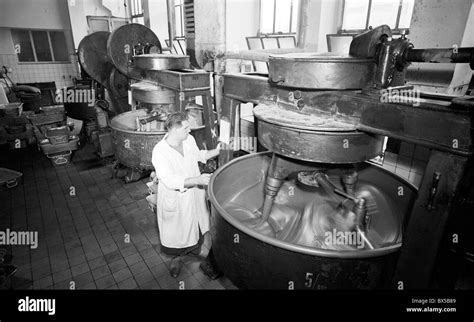 Female Workers Attend Big Mixer At Chocolate Factory Prague Czechoslovakia 1958 Ctk Photo
