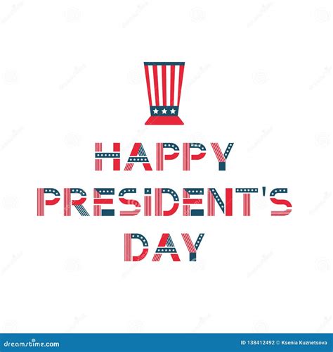 Happy Presidents Day Label United States Federal Holiday Vintage