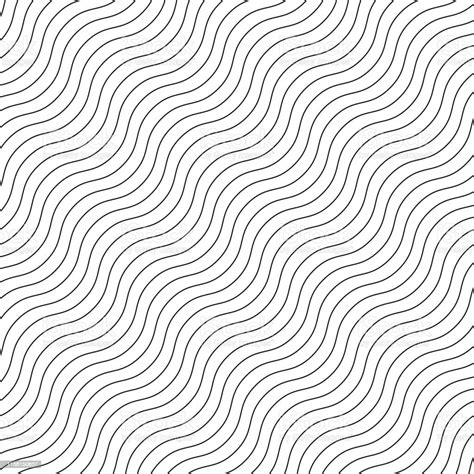 Waves Geometric Seamless Pattern Simple Black And White Waves Diagonal