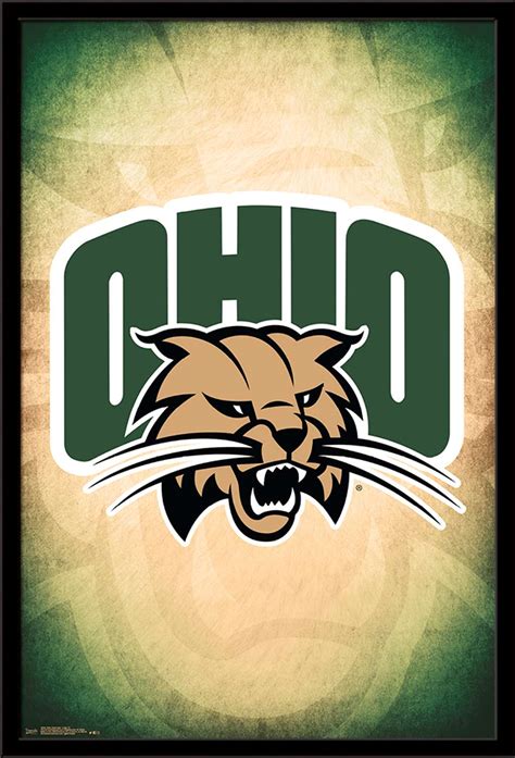 Collegiate Ohio University Bobcats Logo Poster Ebay