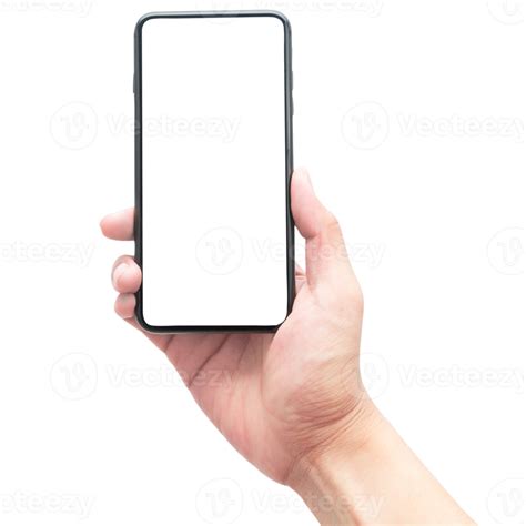 Hand Holding Smartphone With Screen Mockup 8520724 Png