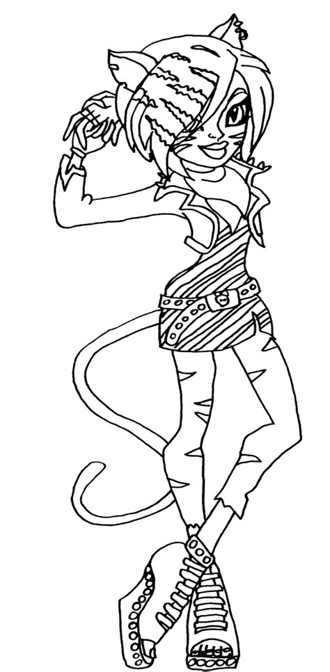 Prictures Monster Toralei Stripe Coloring Pages Monster High Coloring