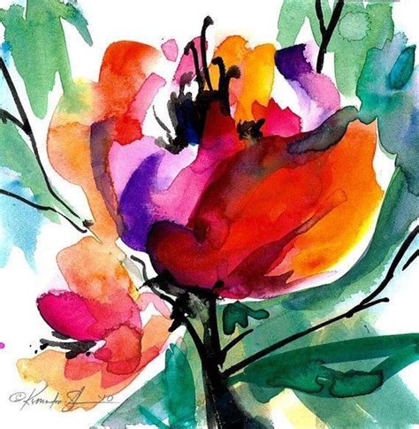 Mluc On X Abstract Watercolor Flower Abstract Floral Paintings
