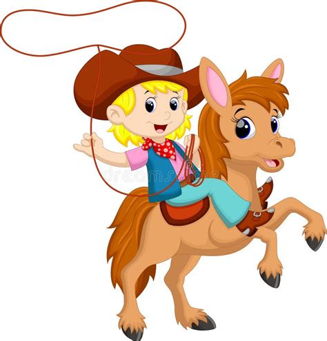 cowgirl jedzie konia z lasso ilustracji ilustracja złożonej z konia jedzie 53292195