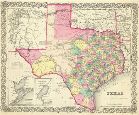 Texas Map Texas State Map Map Of Texas 1849 Restoration Hardware