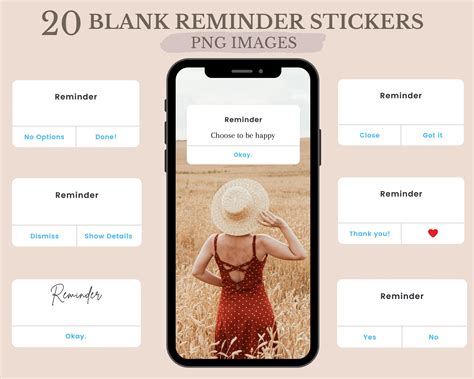 20 instagram story stickers blank reminder stickers iphone etsy