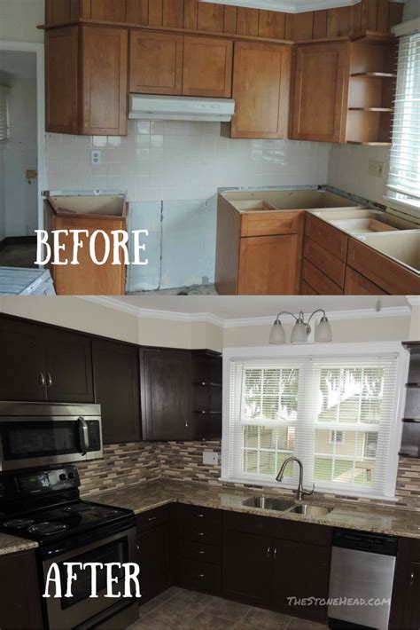 Before And After Kitchen Cabinets With General Finishes Gel Stain It