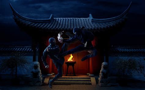 Wallpaper Fantasy Art Ninjas Dragon Warrior Darkness Screenshot