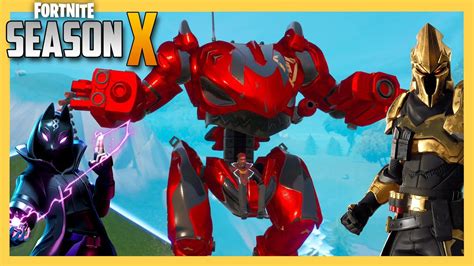 Fortnite Season X New Skins Dances All Battle Pass Tiers Challenges Mechs And More Youtube