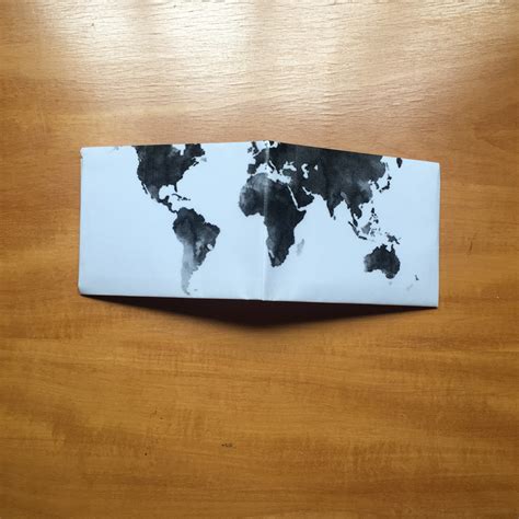 Carteira Mapa Mundi Preto E Branco Aquarela No Elo7 Origami Para