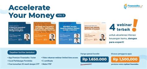 Jual Tiket Webinar Accelerate Your Money Vol 3 Finansialku Make Your Money Works For You