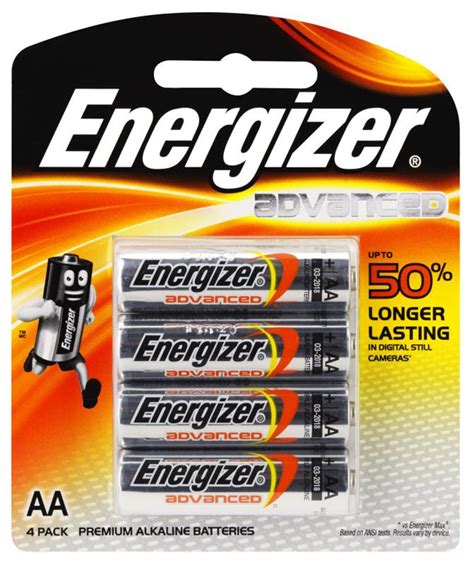 Energizer Aa Alkaline Advanced Battery Pkt 4 Qizzle