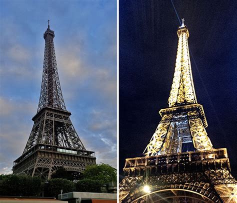 Eiffel Tower Day And Night By Lynny
