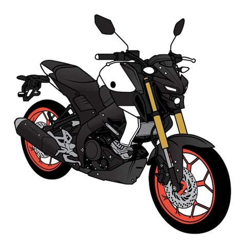Vetor De Desenho Animado De Motocicleta Naked Bike Vetor Premium