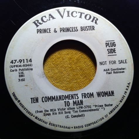 Prince And Princess Buster Prince Buster Ten Commandments From Woman To Man Ain T That