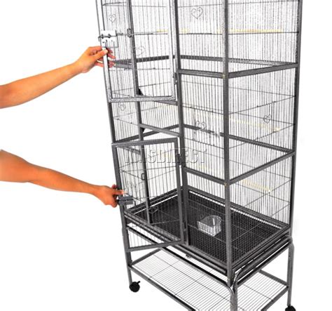 Foxhunter Large Metal Bird Cage With Stand Aviary Parrot Budgie Canary