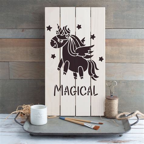 Unicorn Magical Stencil Stencil Revolution