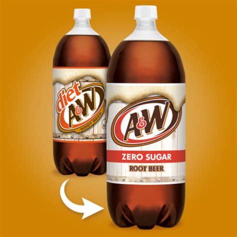 Aandw Root Beer Zero Sugar Soda Bottle 2 Liter Dillons Food Stores