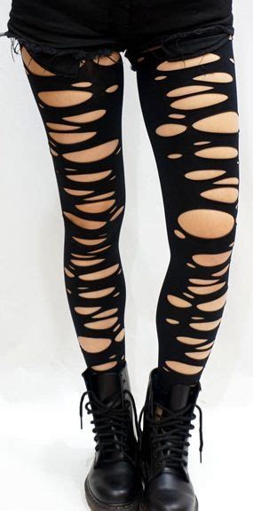 Inspiration For Diy Burnout Tights Ripped Leggings Ripped Tights