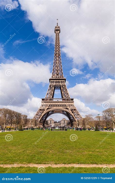 Eiffel Tower In Paris France Famous Tourism Landmark Stock Image