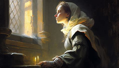 Download Oil Painting Praying Church Royalty Free Stock Illustration