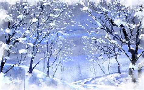 Winter Nature Anime Wallpapers Wallpaper Cave