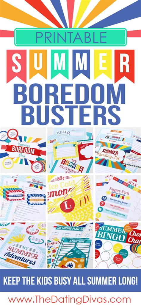 Click on the thumbnails to get a larger, printable version. Summer Boredom Buster Printable Pack