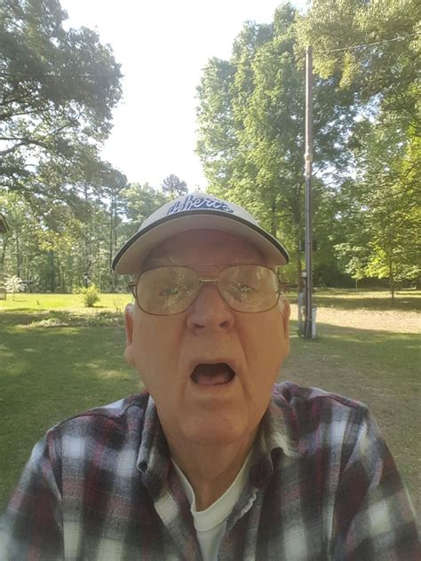 So My Grandpa Was Trying To Take A Picture On The Back Camera Soon Realizing He Was Taking A